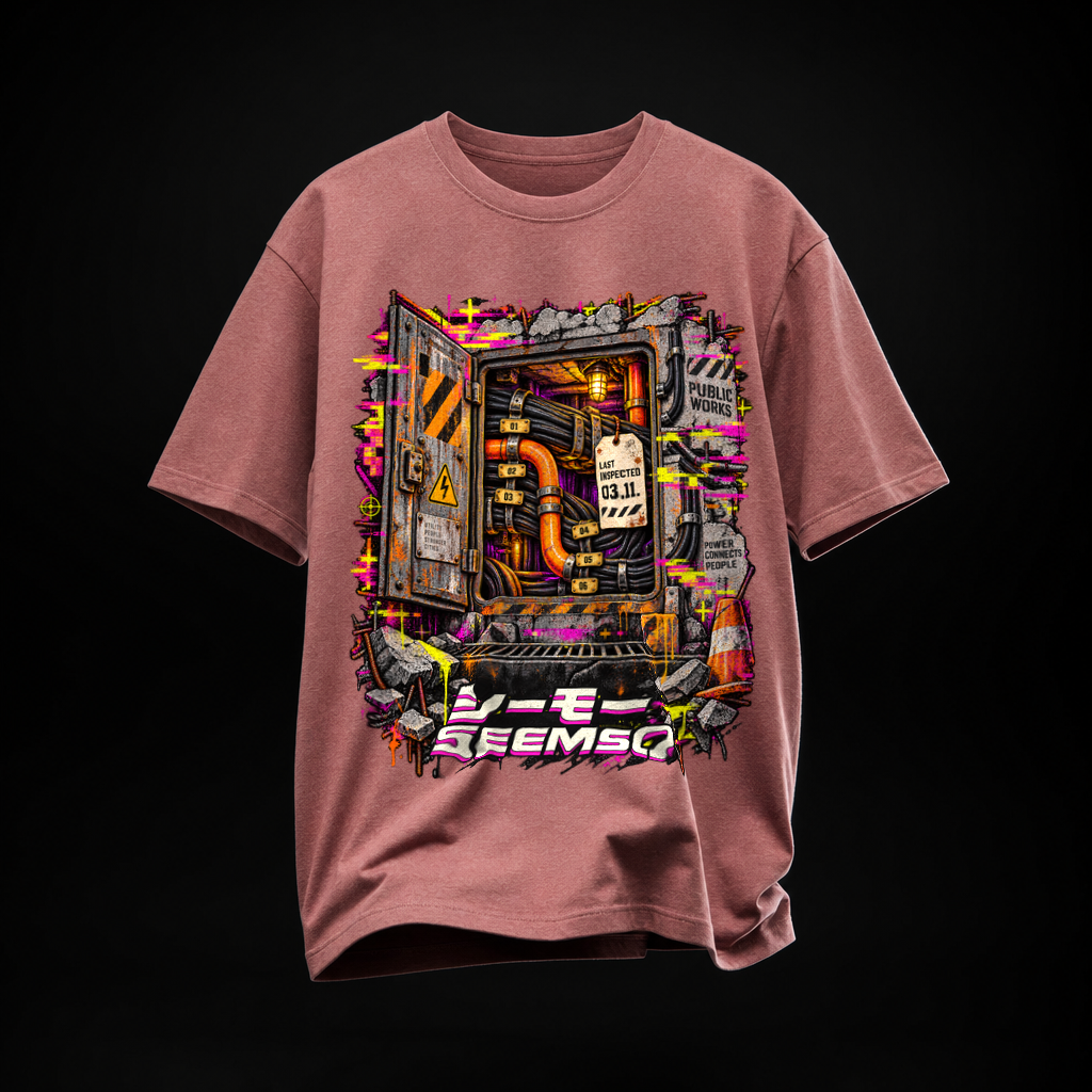 Cable Vault tee in Heather Mauve