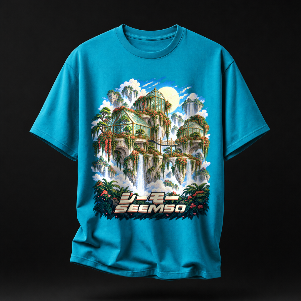 Cloud Garden tee in Aqua