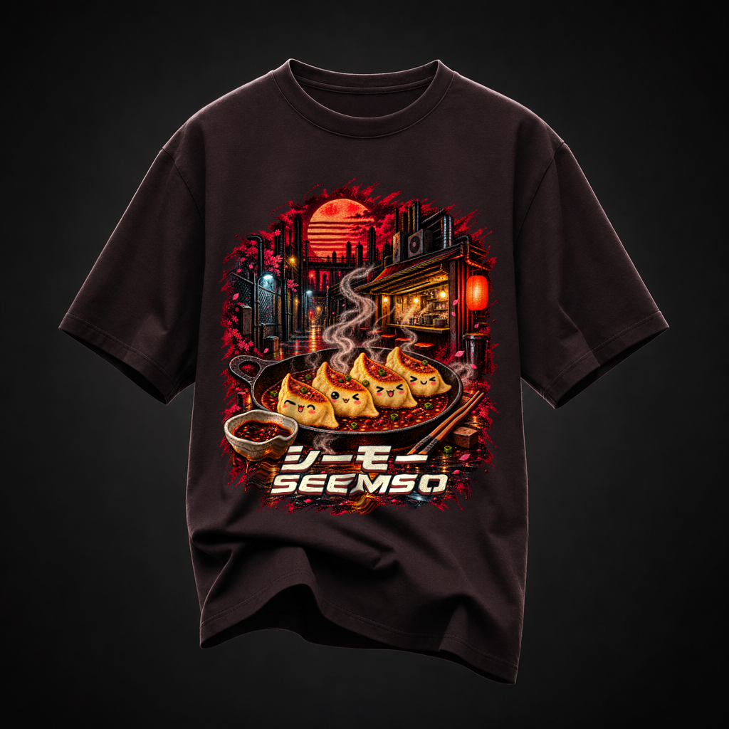 Night Shift tee in Oxblood Black