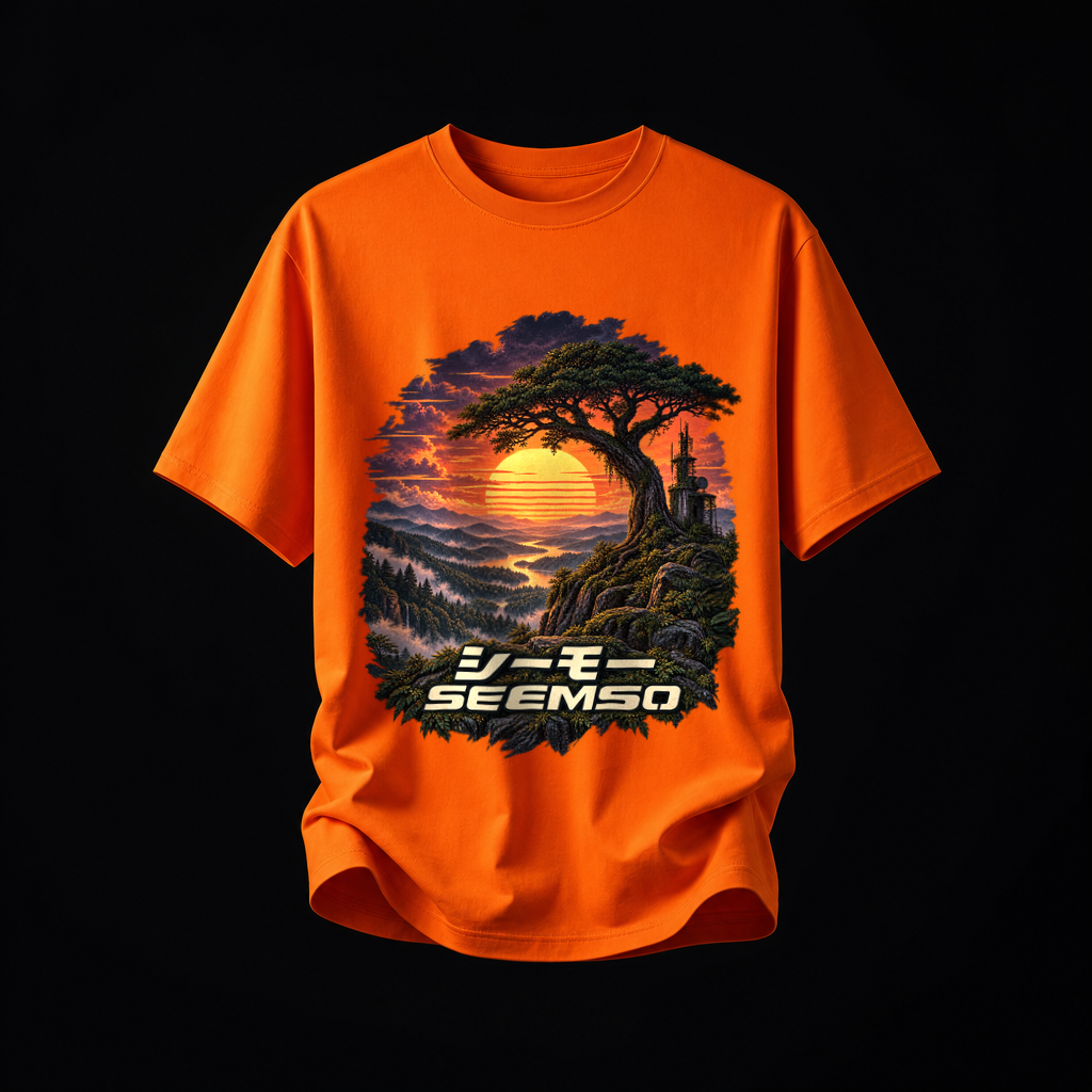Signal Lost tee in Orange